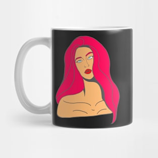 Girl with pink hair Mug